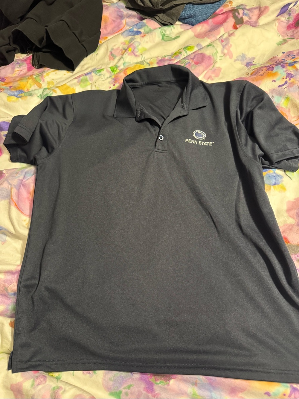 Men’s Navy Polo Shirt - Logo Performance Short Sleeve
